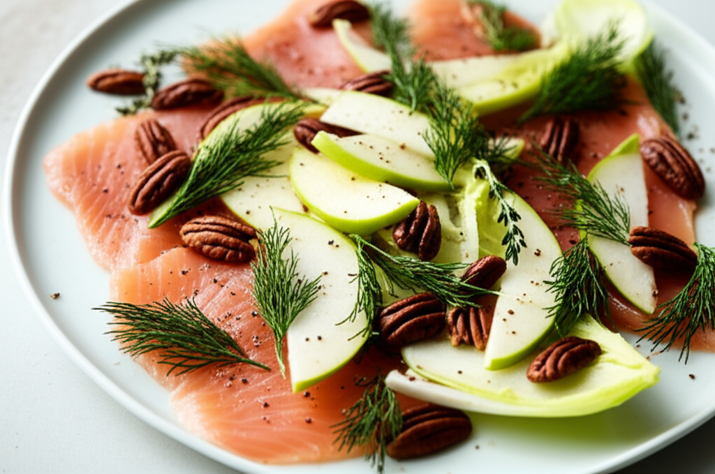 Arctic Char Gravlax With Apple Pecan Salad image