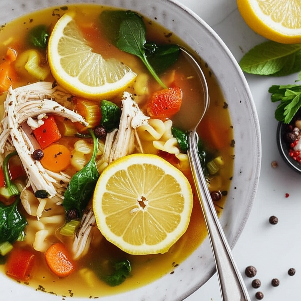 Armenian Lemon Chicken Soup image