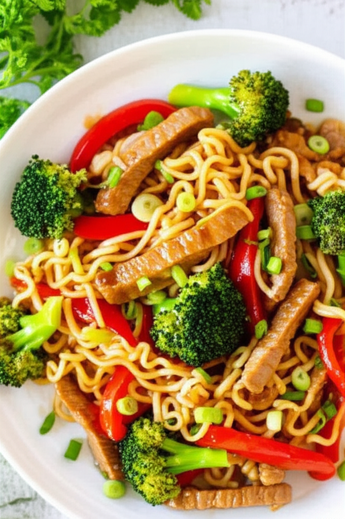 10 Minute Pork Lo Mein image