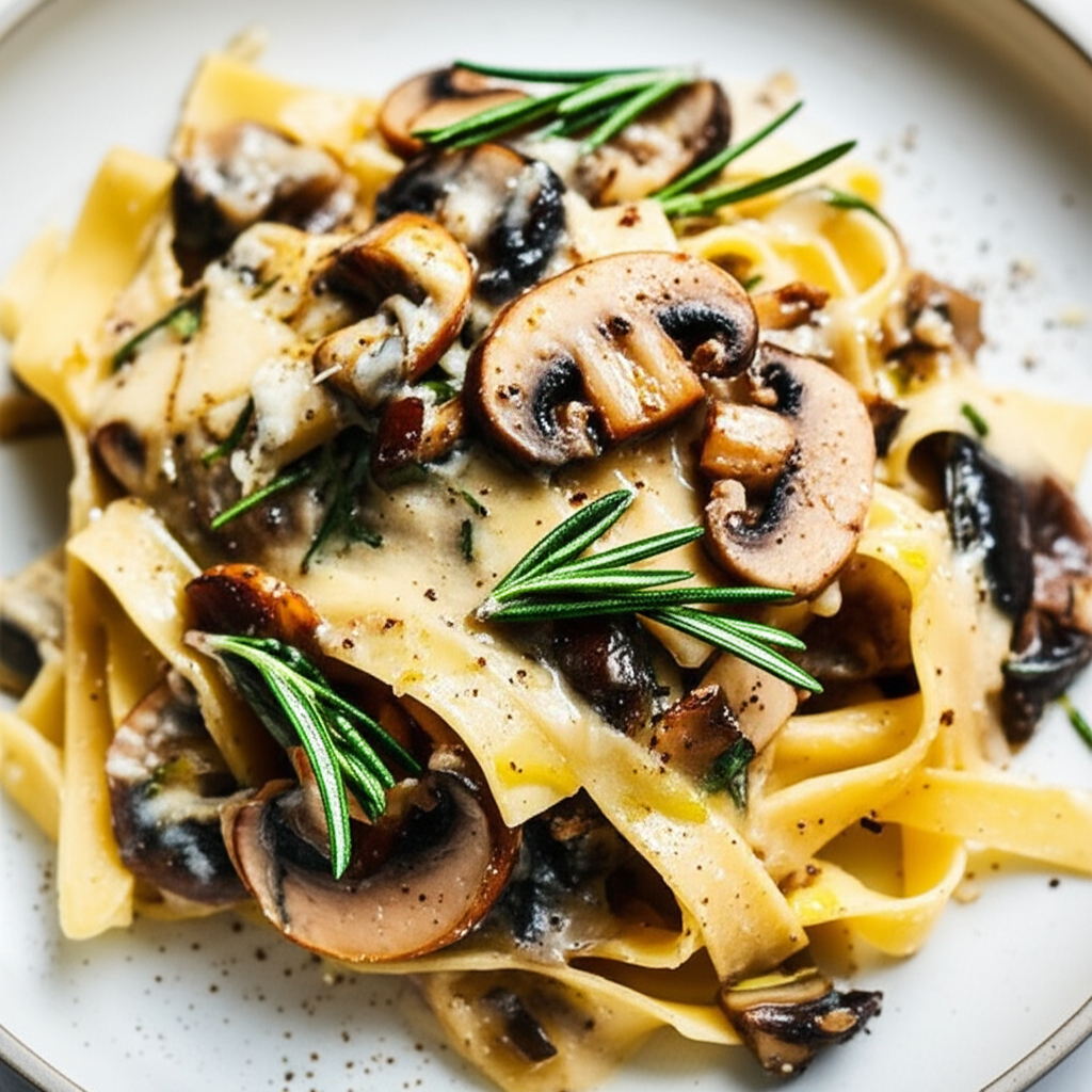 Free Form Lasagna With Wild Mushrooms And Parmesan Cream image