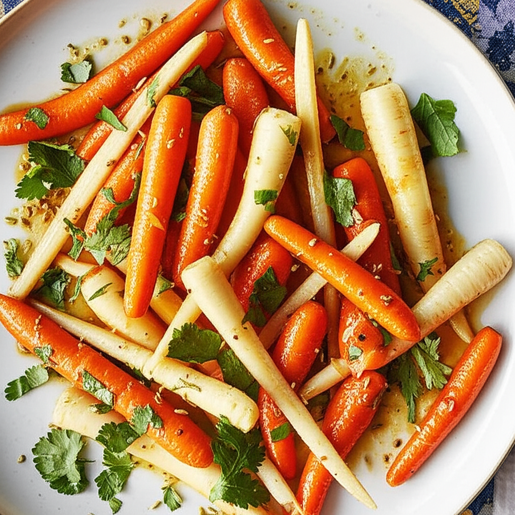 Aromatic Parsnips And Carrots image