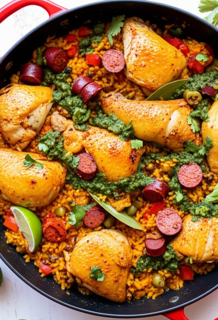 Arroz Con Pollo With Salsa Verde image