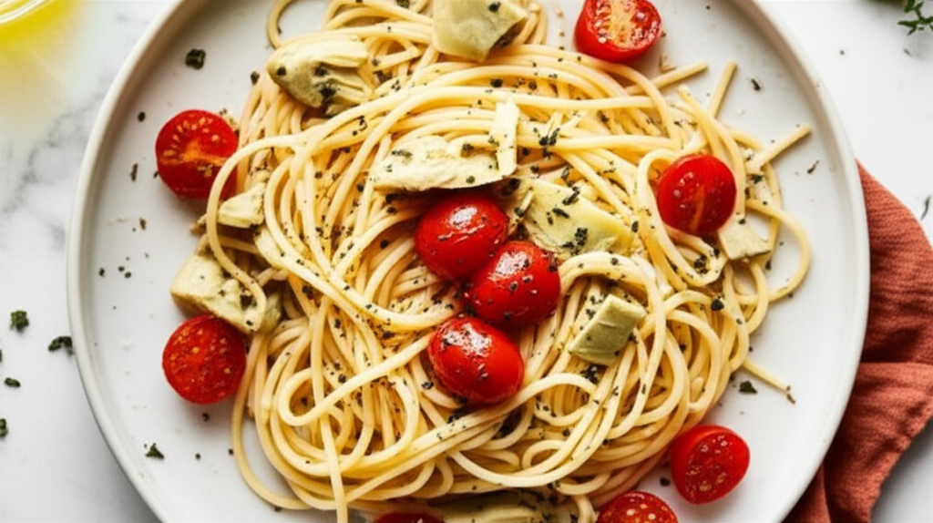 Artichoke Garlic Linguine image