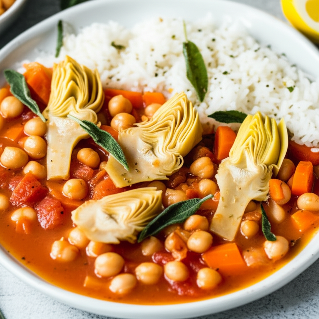 Artichoke And Garbanzo Stew image