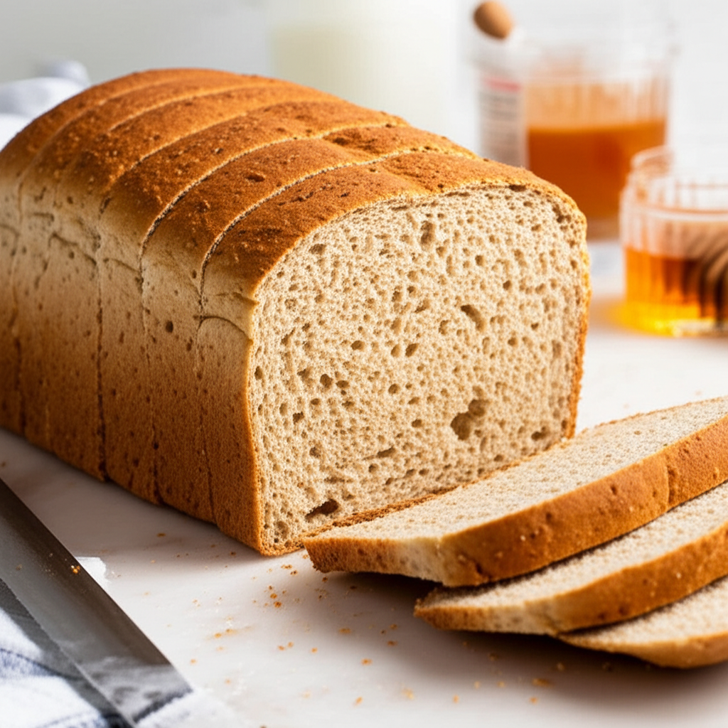 100 Honey Whole Wheat Cracked Wheat Bread image