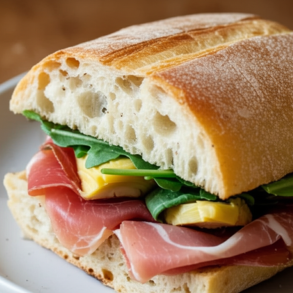 Artichoke And Prosciutto Panini image