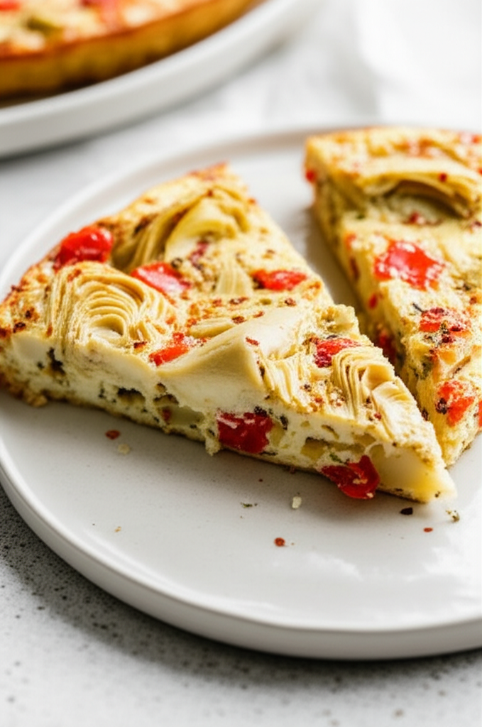 Artichoke And Red Pepper Frittata Ww 4 Points image