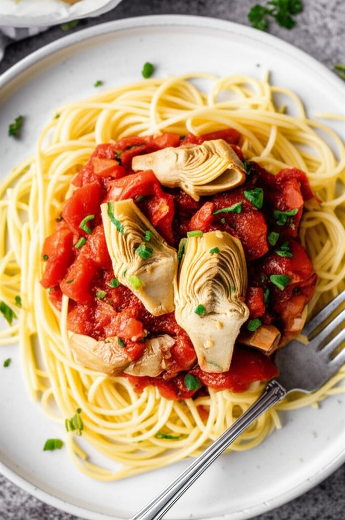 Artichoke And Tomato Pasta Sauce image