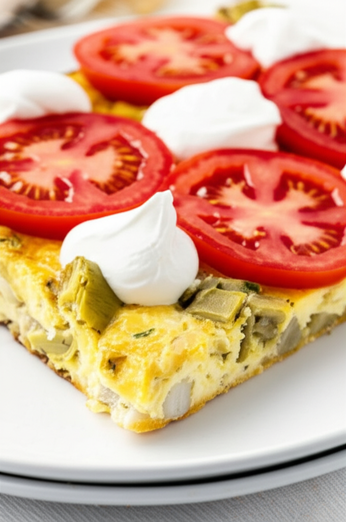Artichoke Cheese Oven Omelet image