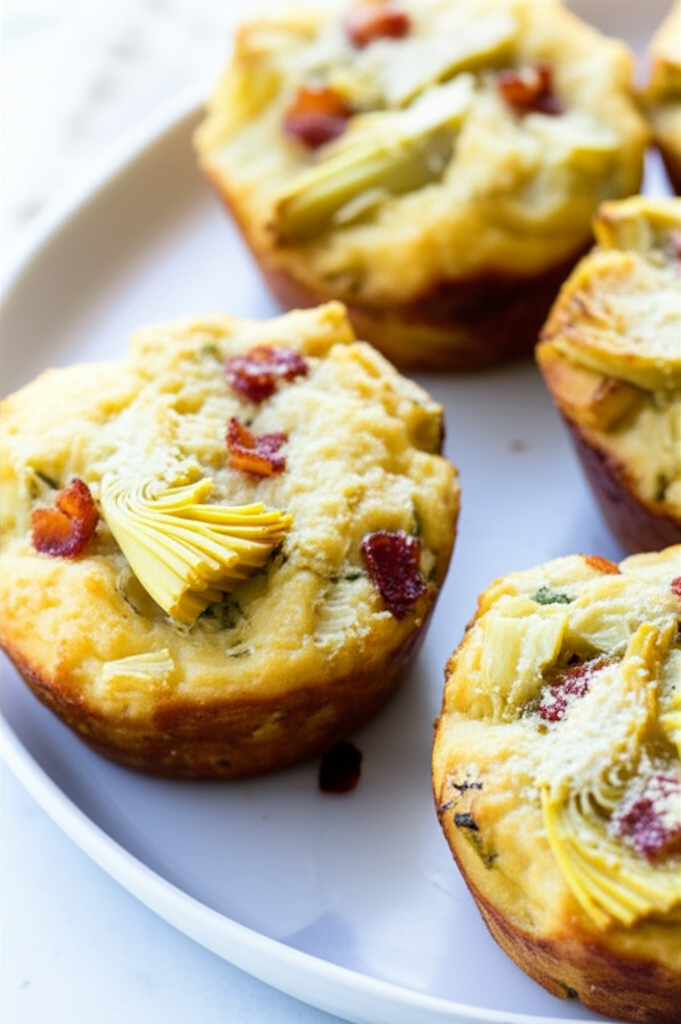 Artichoke Garlic And Bacon Muffins image
