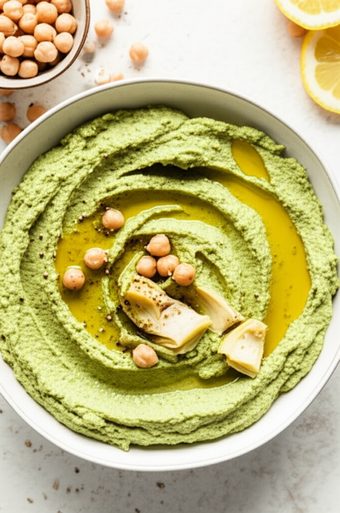 Artichoke Pesto Hummus image