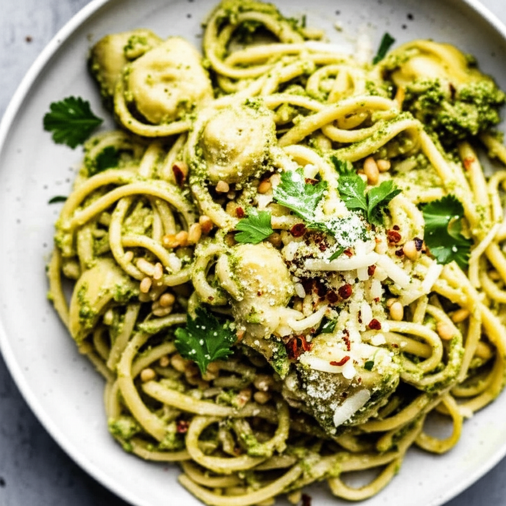 Artichoke Pesto Pasta image