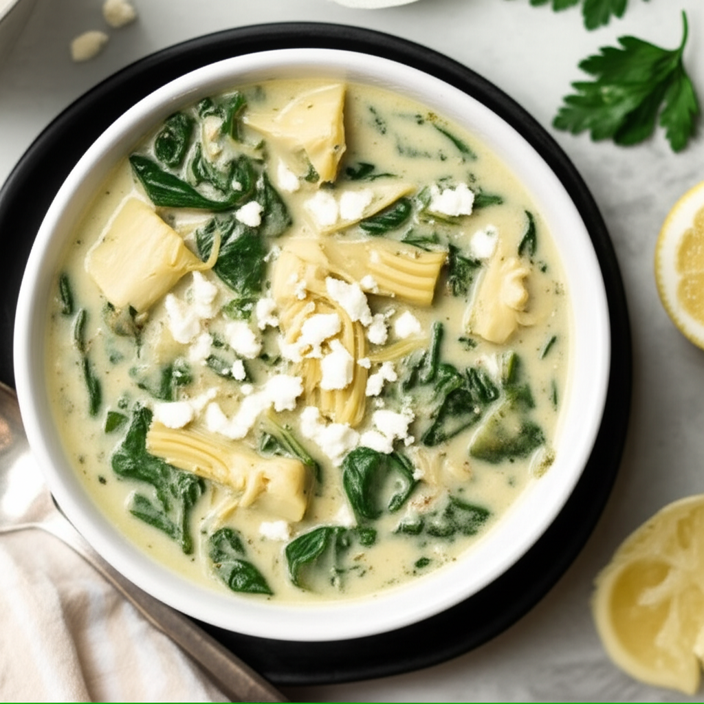 Artichoke Spinach Soup image