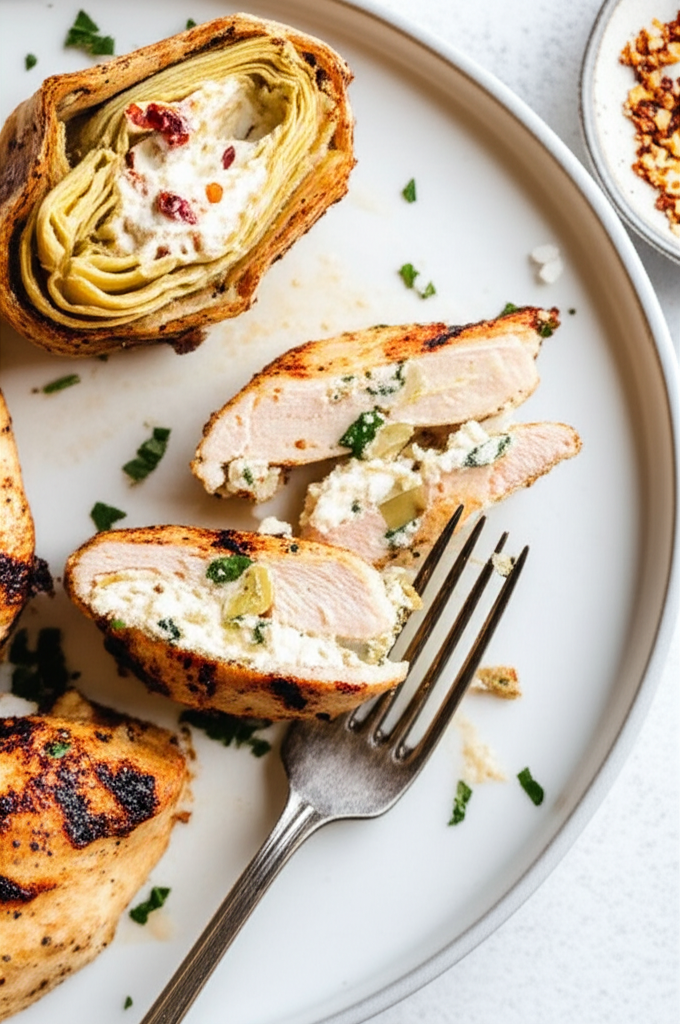 Artichoke Stuffed Chicken Breasts image