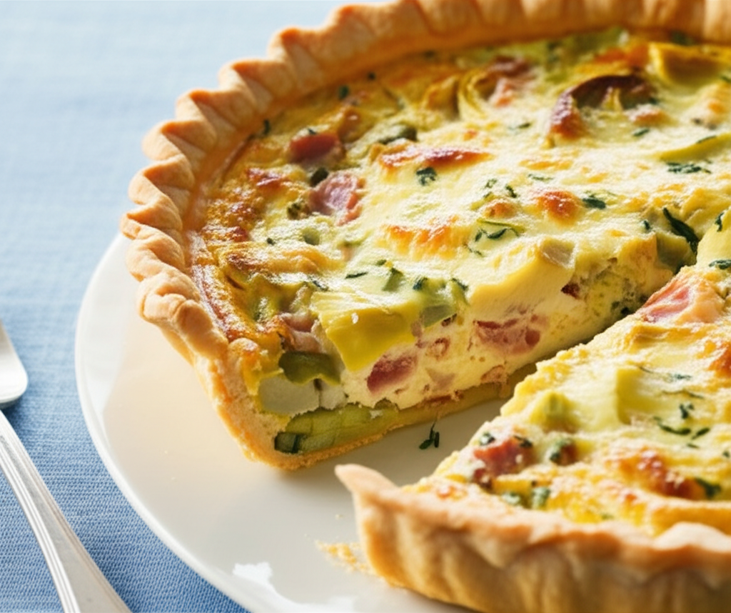 Artichoke Leek And Ham Quiche Filling image