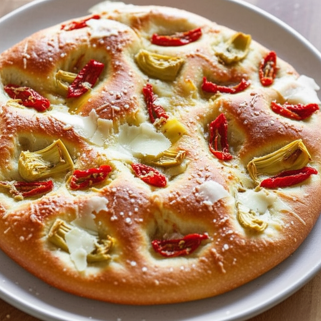Artichoke Tomato And Asiago Focaccia image