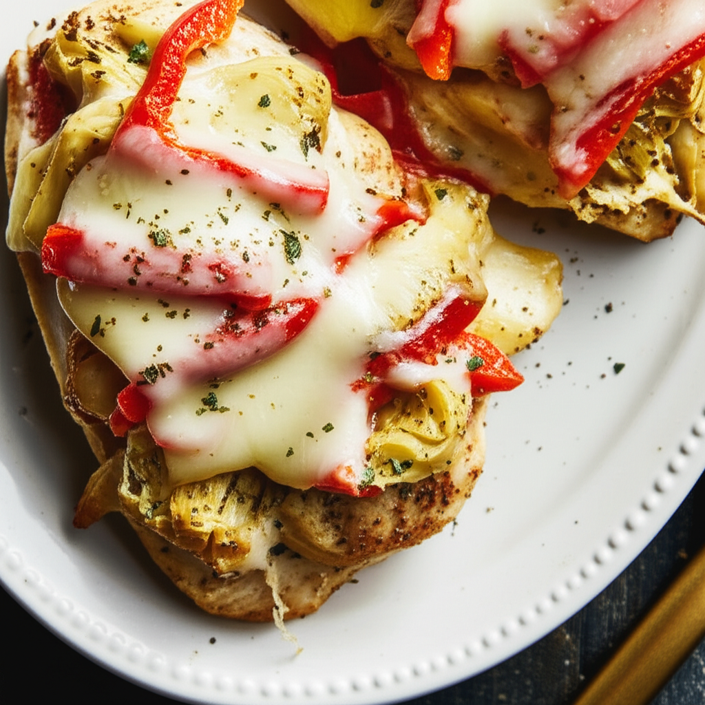 Artichoke Stuffed Chicken Breast But With A Different Hat image