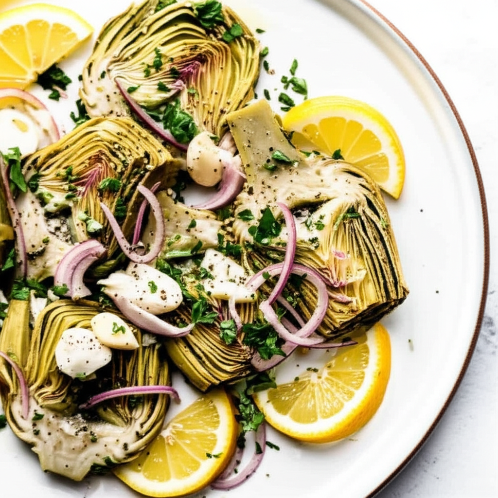 Artichokes Chilled With Champagne Vinaigrette image