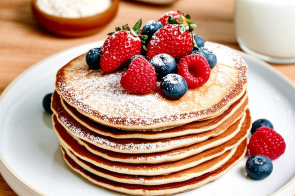 100 Whole Wheat Low Fat Pancakes image