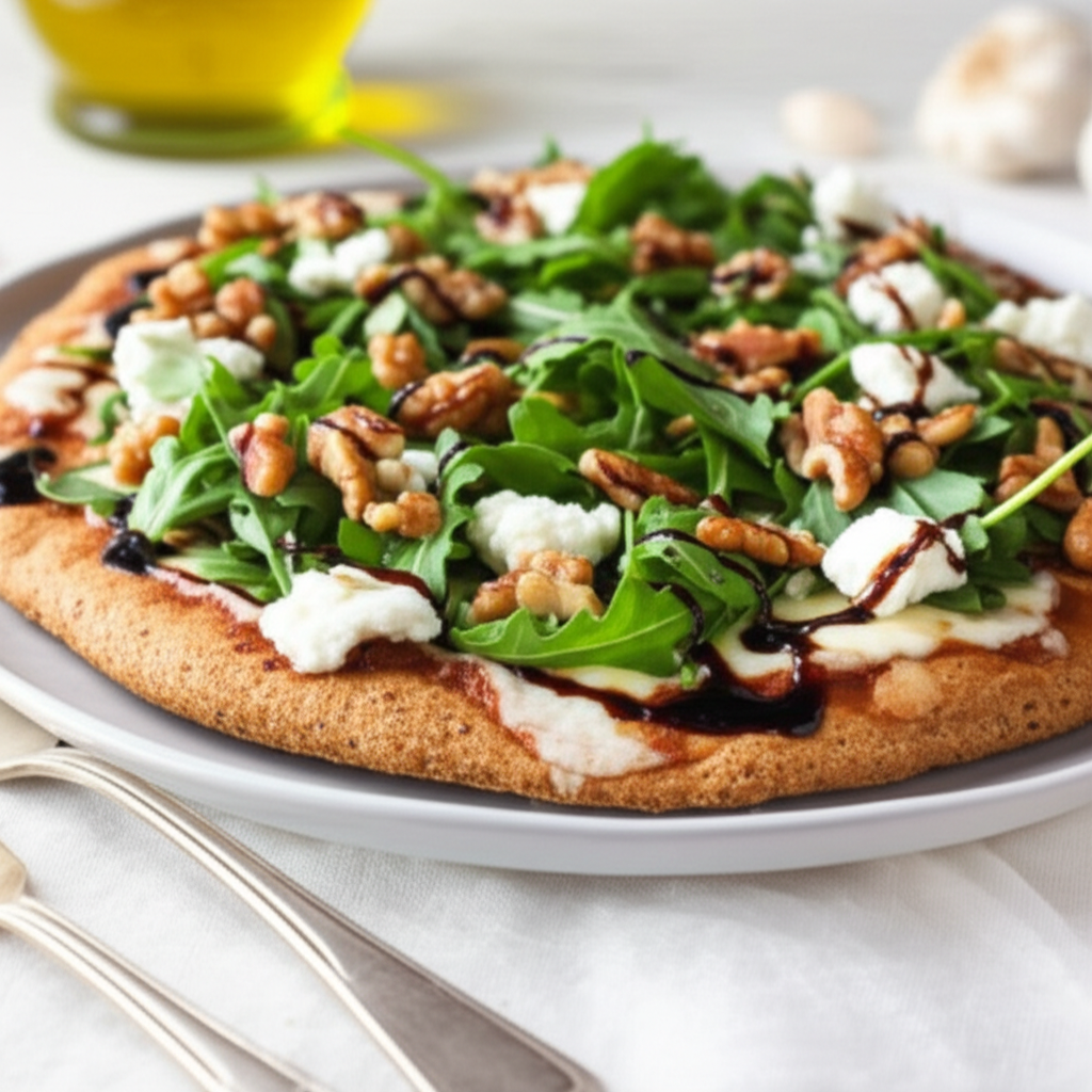 Arugula And Walnut Pizza image