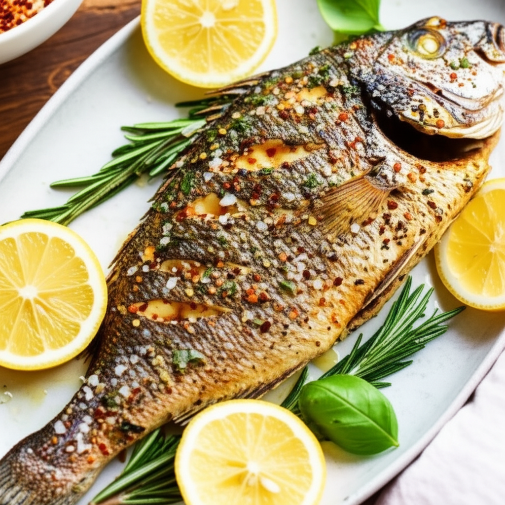 Garlic And Rosemary Grilled Snapper image