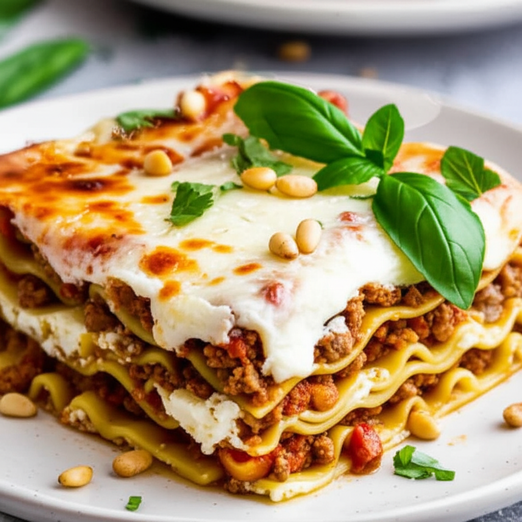 Arugula Pesto And Sausage Lasagna image