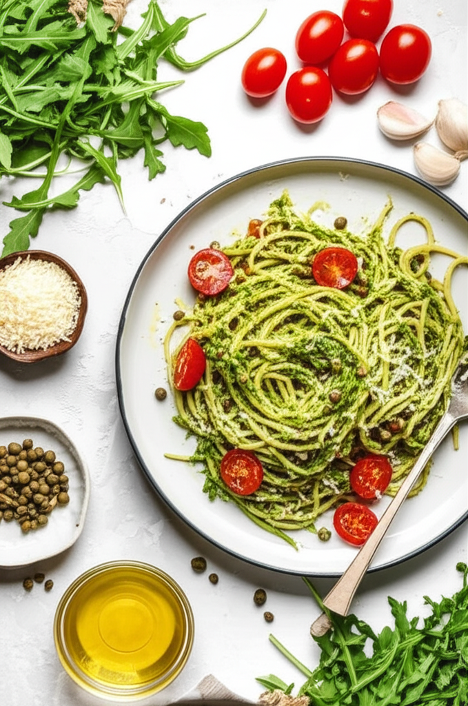 Arugula Pesto Pasta image
