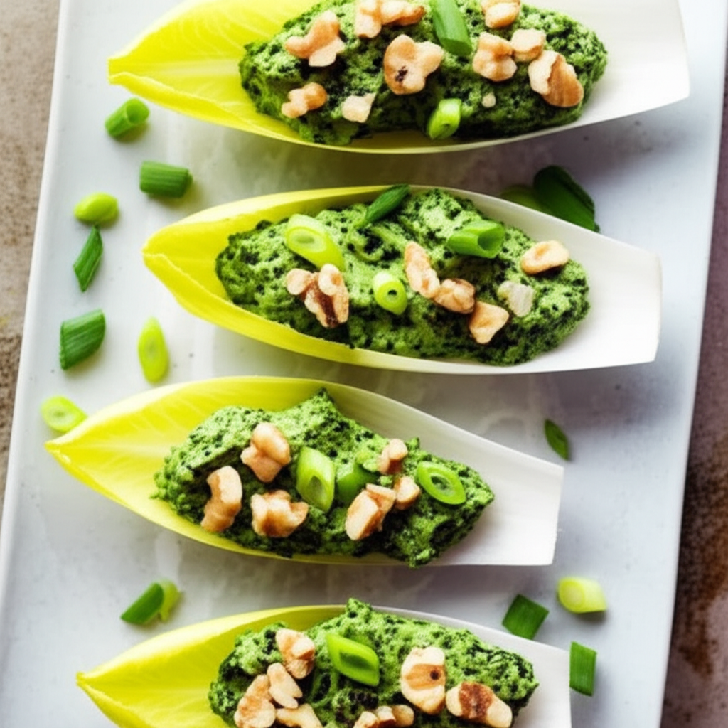 Arugula Walnut Pate With Belgian Endive image