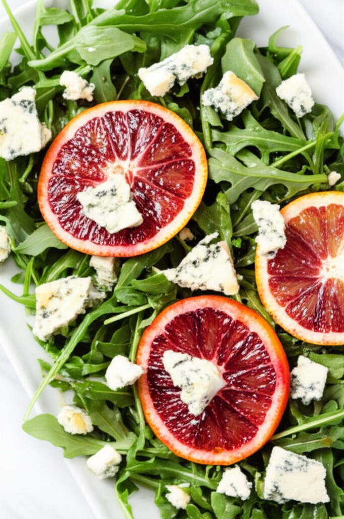 Arugula Blood Orange And Bleu Cheese Salad image