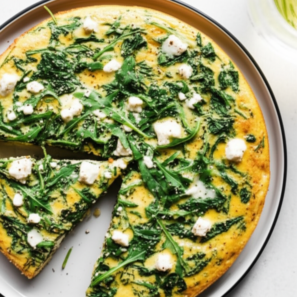 Arugula Feta Dill Frittata image