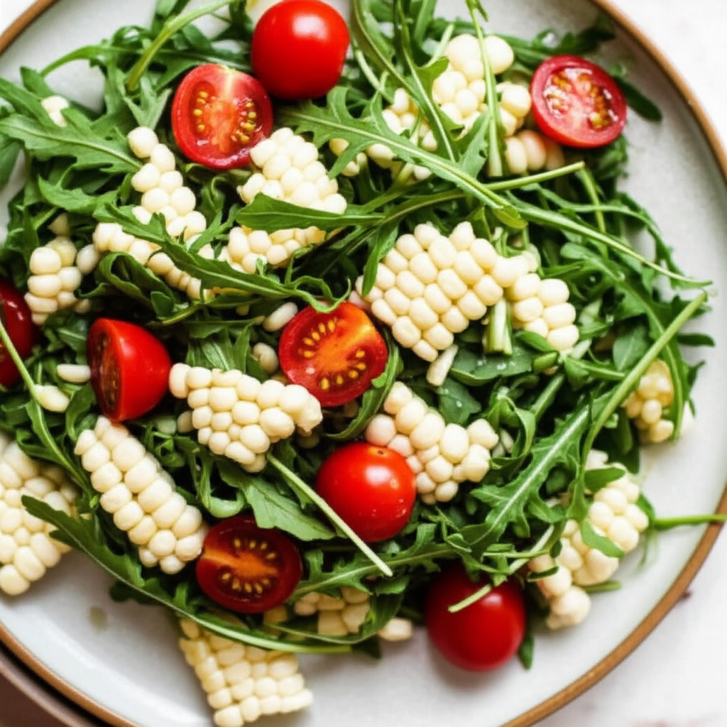 Arugula Fresh Corn And Tomato Salad image
