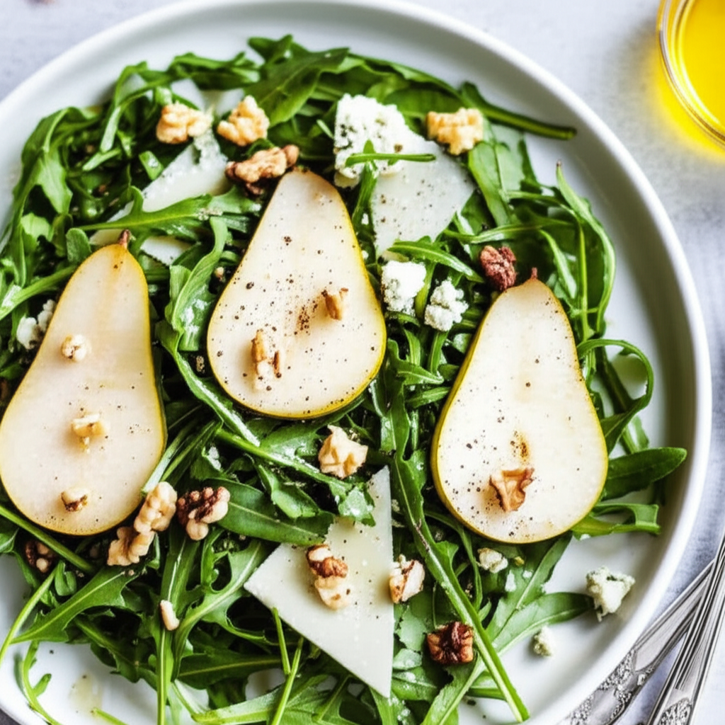 Arugula Pear And Parmesan Salad image