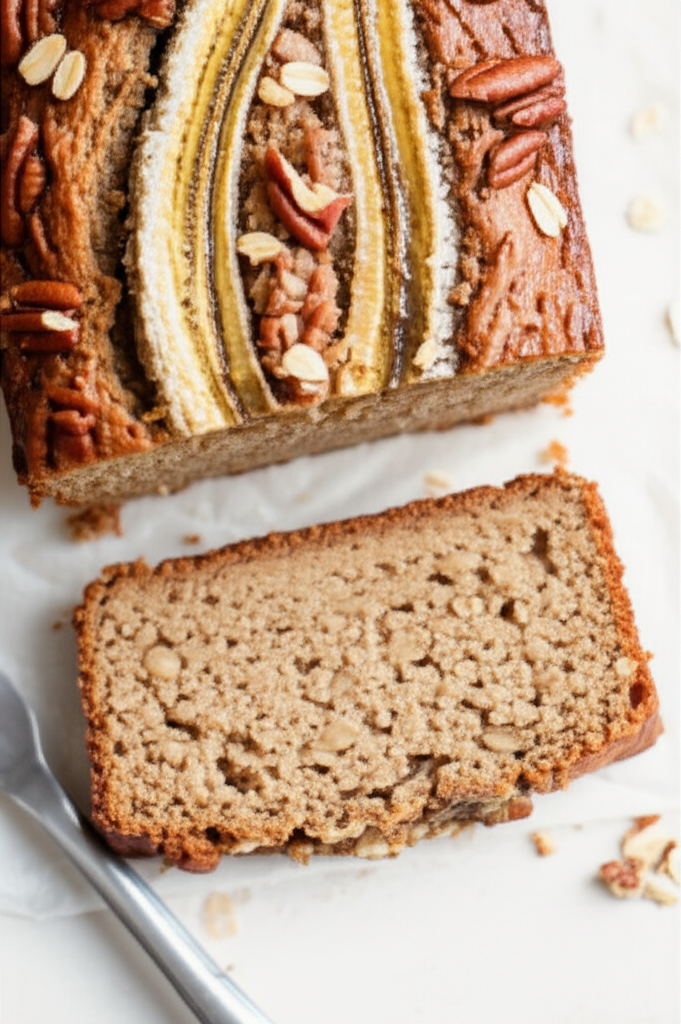 Ashley S Healthy Whole Wheat Oatmeal Banana Bread image