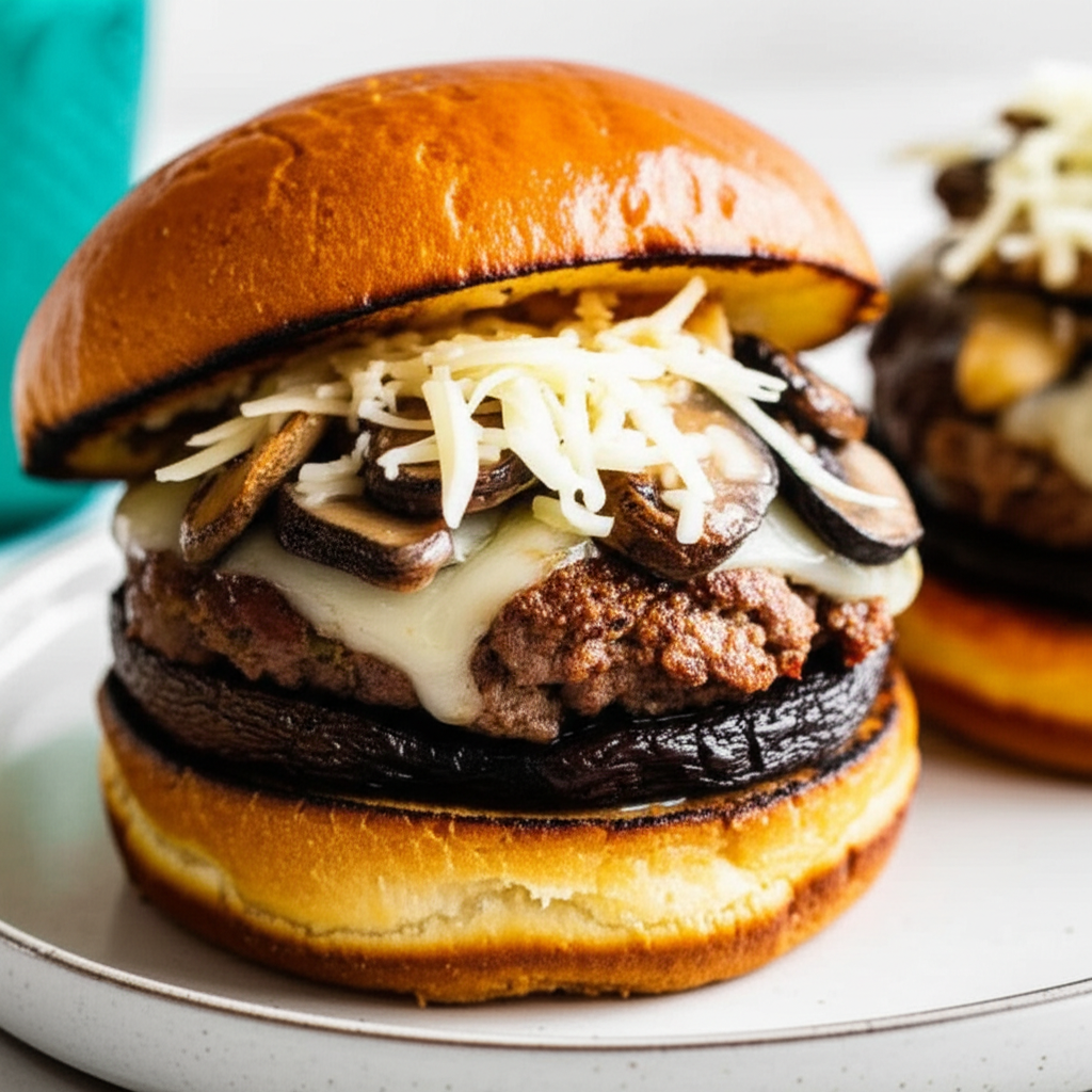 Asiago Portabella Mushroom Burger image