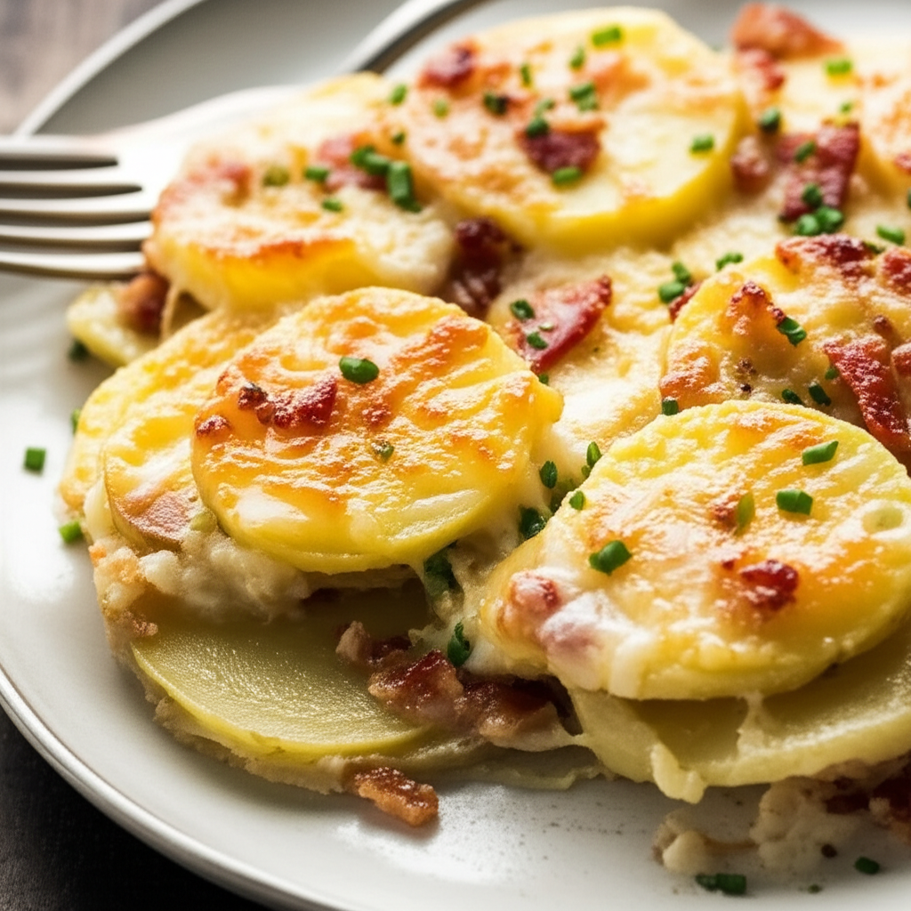 Asiago Potato And Bacon Gratin image