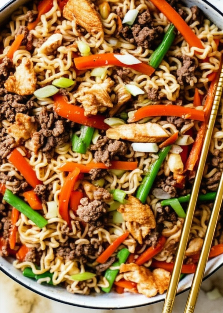 Asian Beef Chicken Lo Mein image