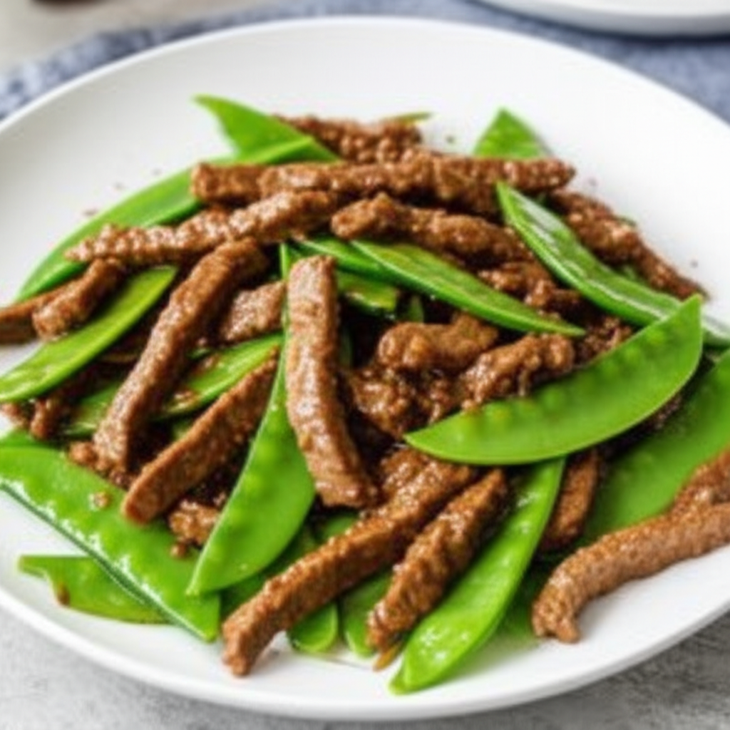 Asian Beef With Snow Peas image
