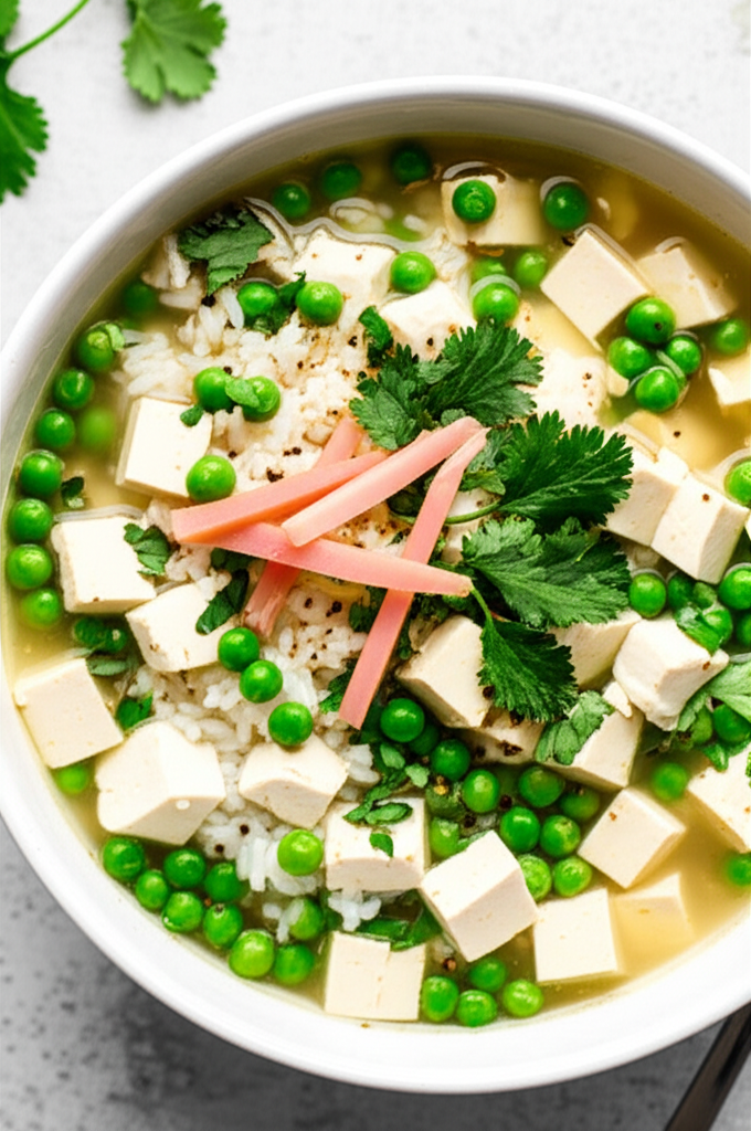 Asian Broth With Tofu And Rice image