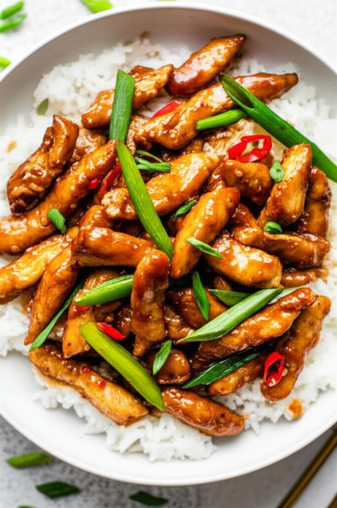 Asian Chicken And Scallions image