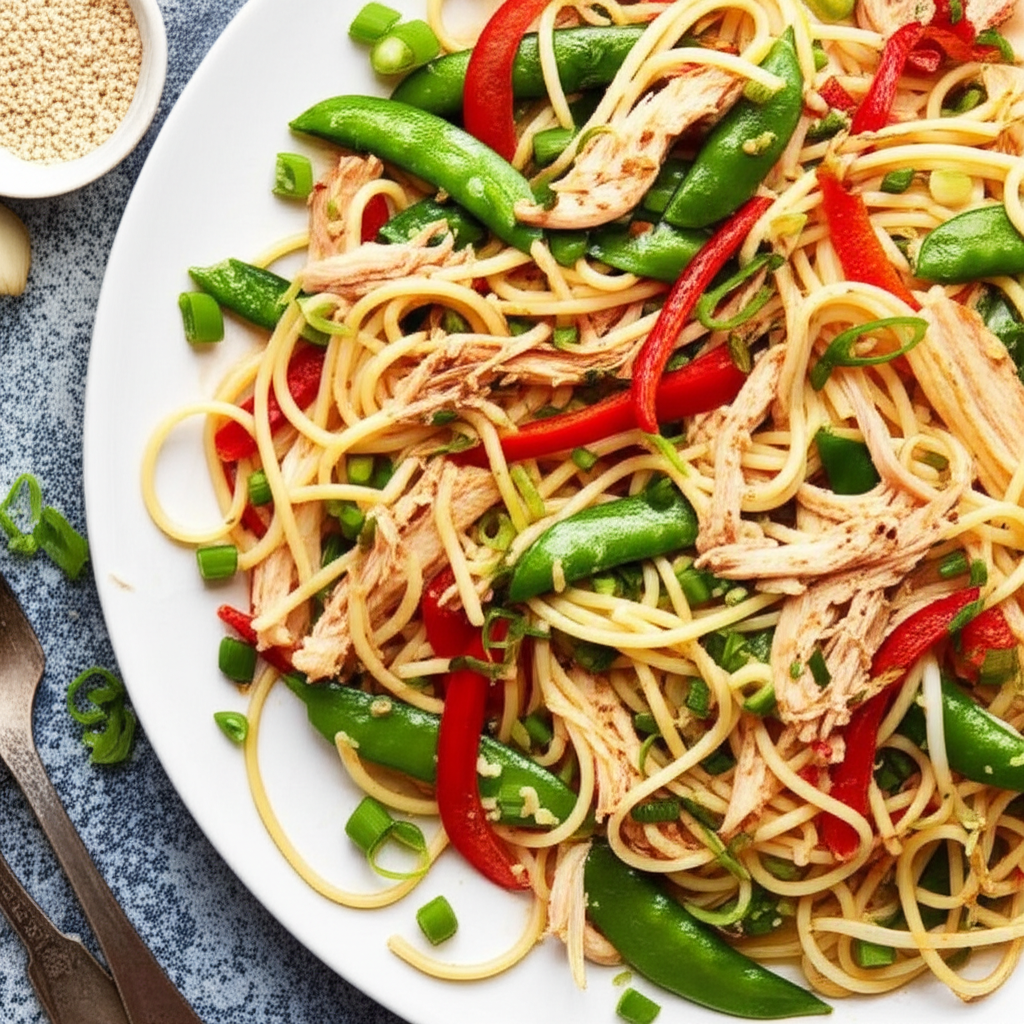 Asian Chicken Pasta Salad image