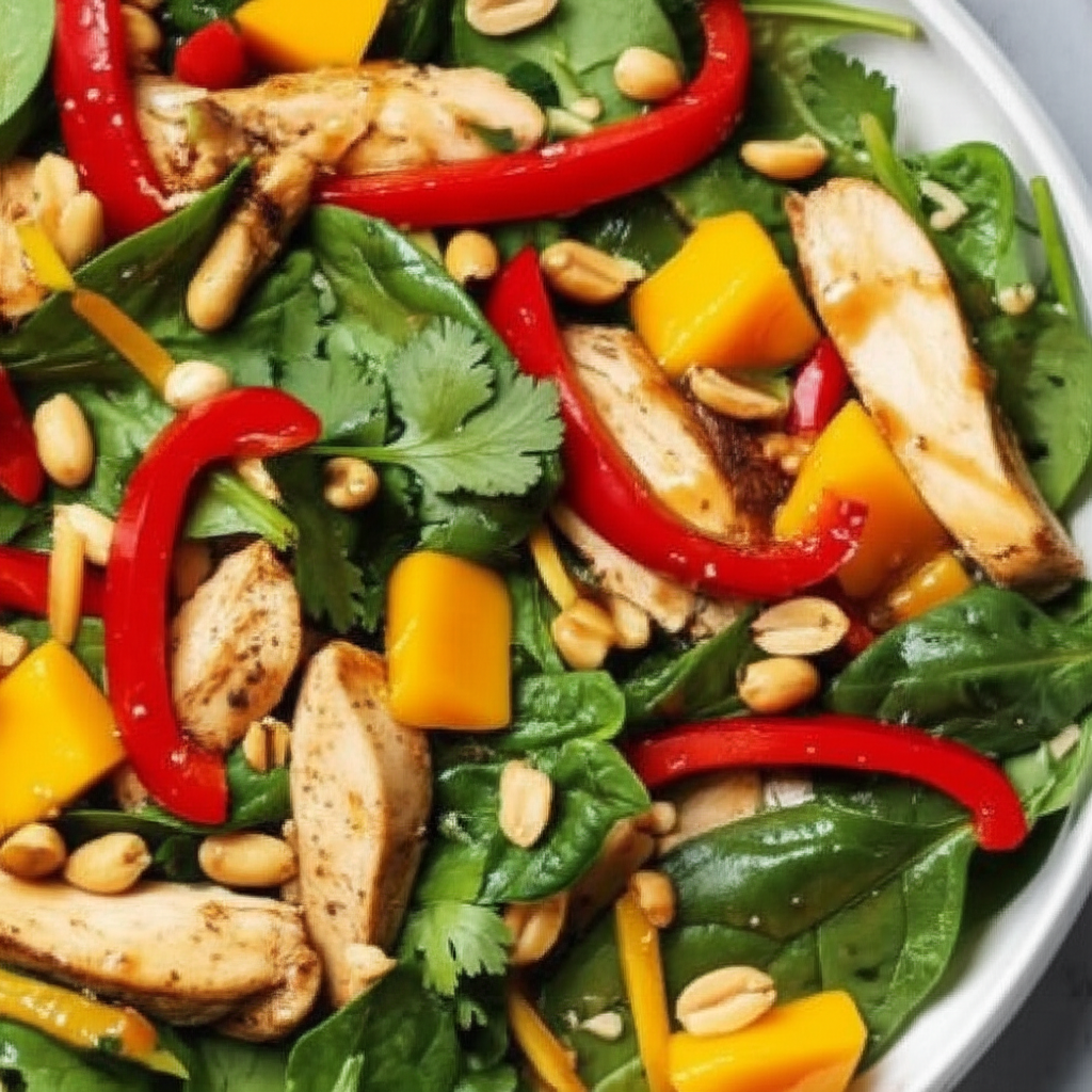 Asian Chicken Salad With Roasted Peanuts image