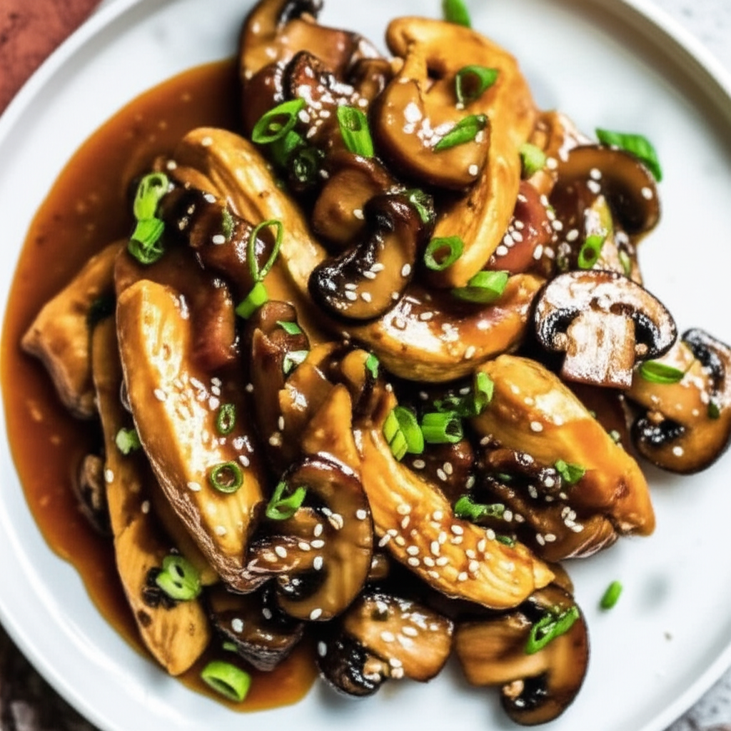 Asian Chicken With Mushrooms image