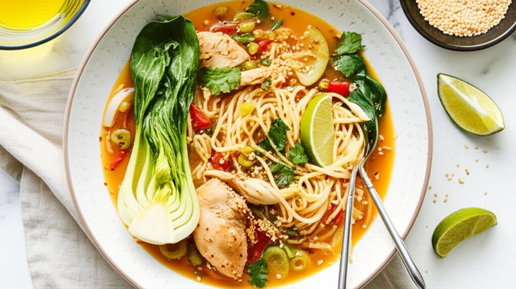 Asian Chili Chicken Noodle Soup image