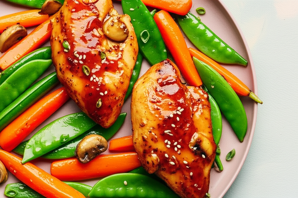 Asian Citrus Roasted Chicken And Veggies image
