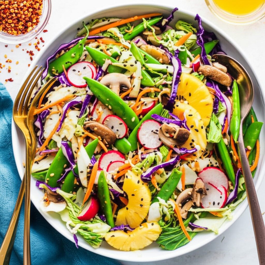 Asian Coleslaw With Sesame Dressing image