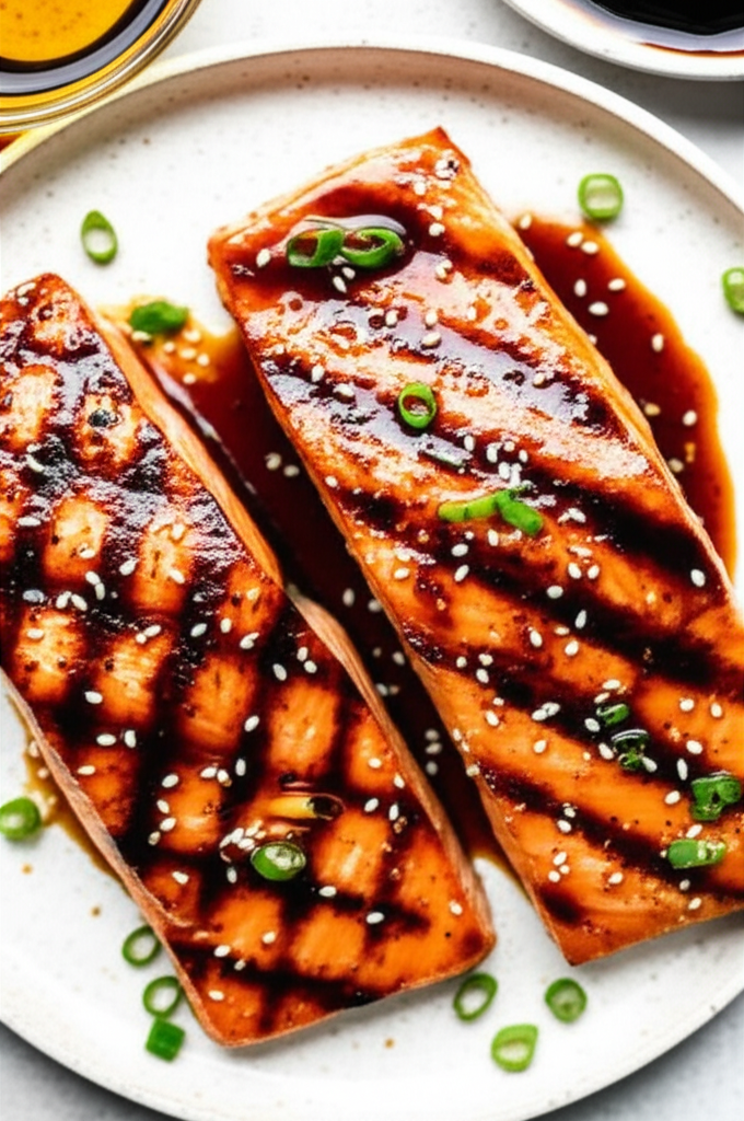 Asian Flavored Grilled Salmon image