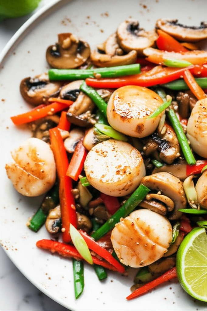 Asian Ginger Scallop Stir Fry image