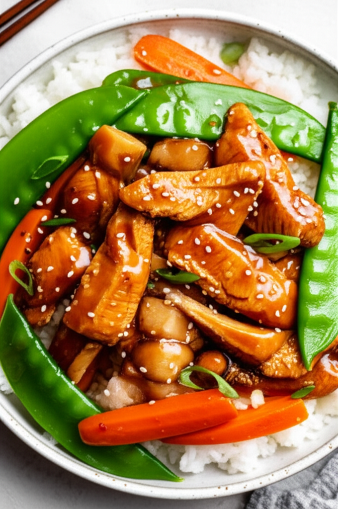 Asian Glazed Chicken And Veggies image