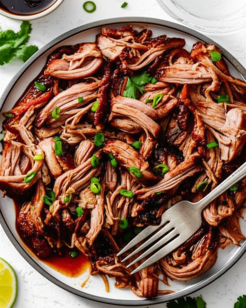 Asian Inspired Pulled Pork Shoulder For Tacos Or Sliders image
