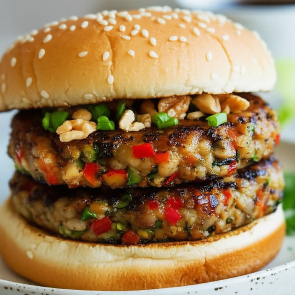 Asian Inspired Veggie Zucchini Burger image